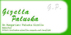 gizella paluska business card